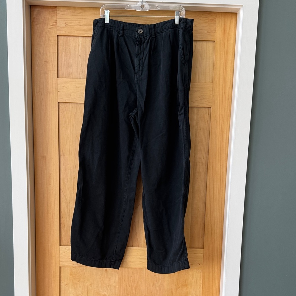 Free People Wide Leg Black Cotton Pants